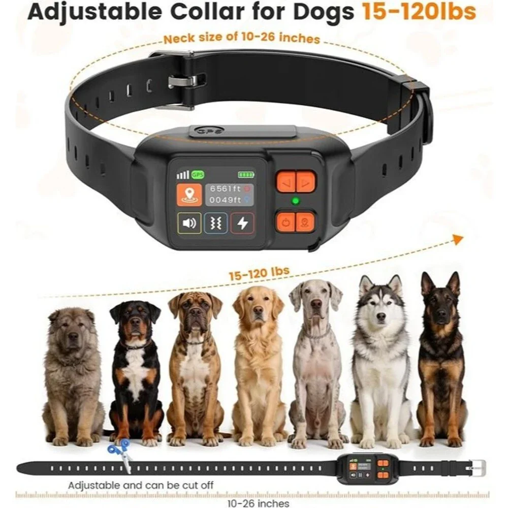 GPS Wireless Dog Fence for Outdoor Use, Custom Boundary, No Subscription
